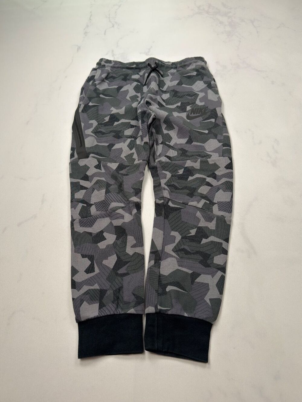Nike Tech Camouflage Joggers Gray 2010s Baggy - Boys L